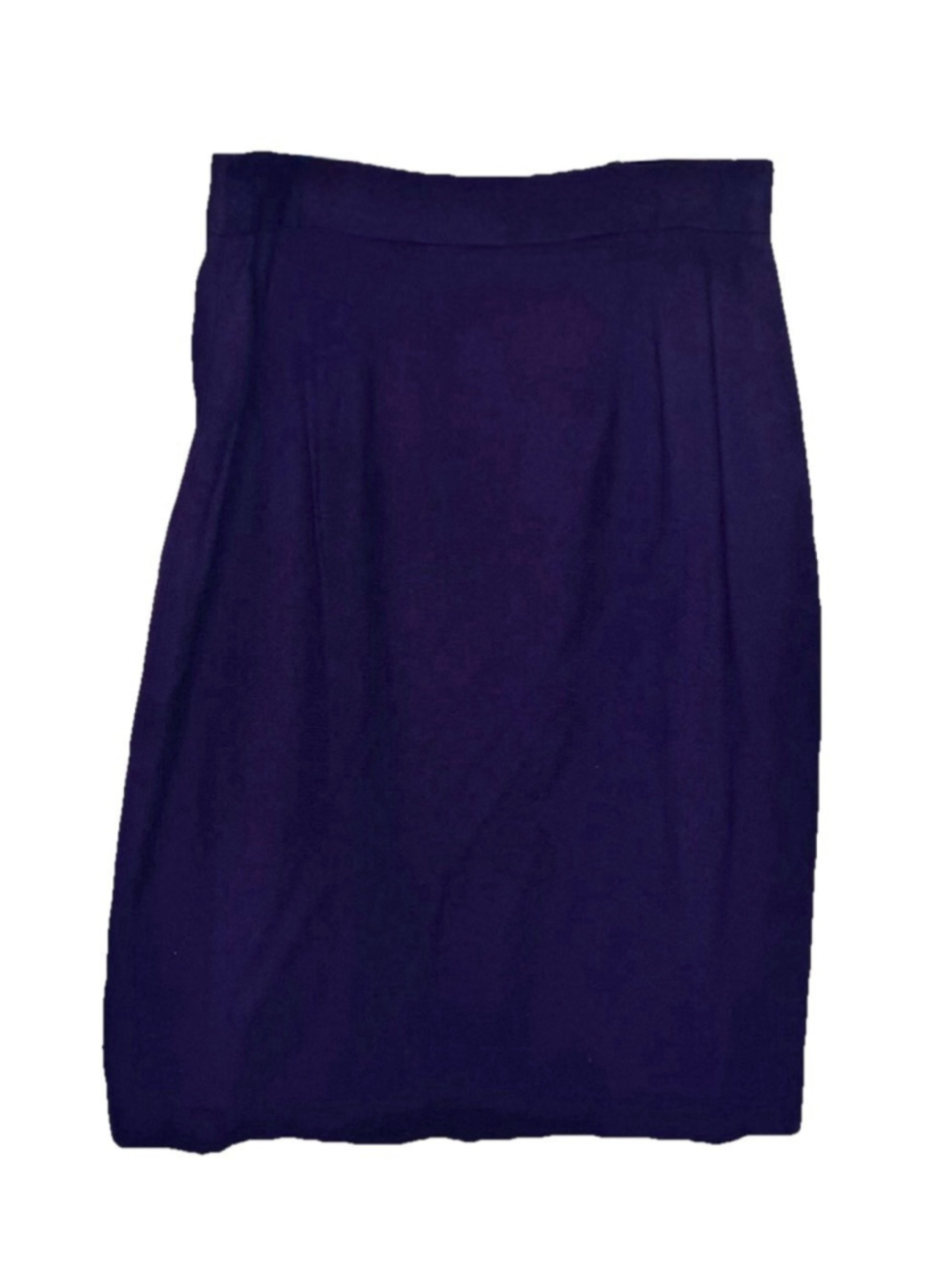 Vintage 100% Wool Pencil Skirt Plum Purple High Waisted 28” Waist Size 6 Office